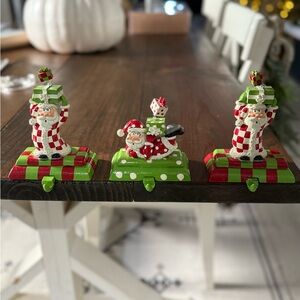 Silvestri Santa Stocking Holders in Red and Green